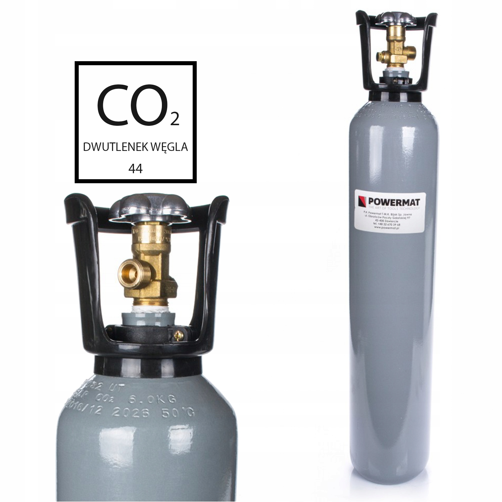 Prázdna 8-litrová fľaša na CO2 Powermat